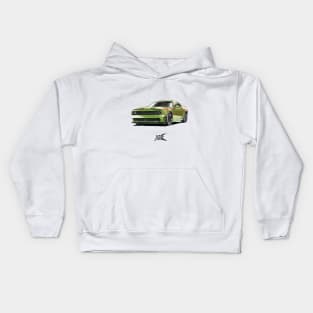 dodge challenger widebody Kids Hoodie